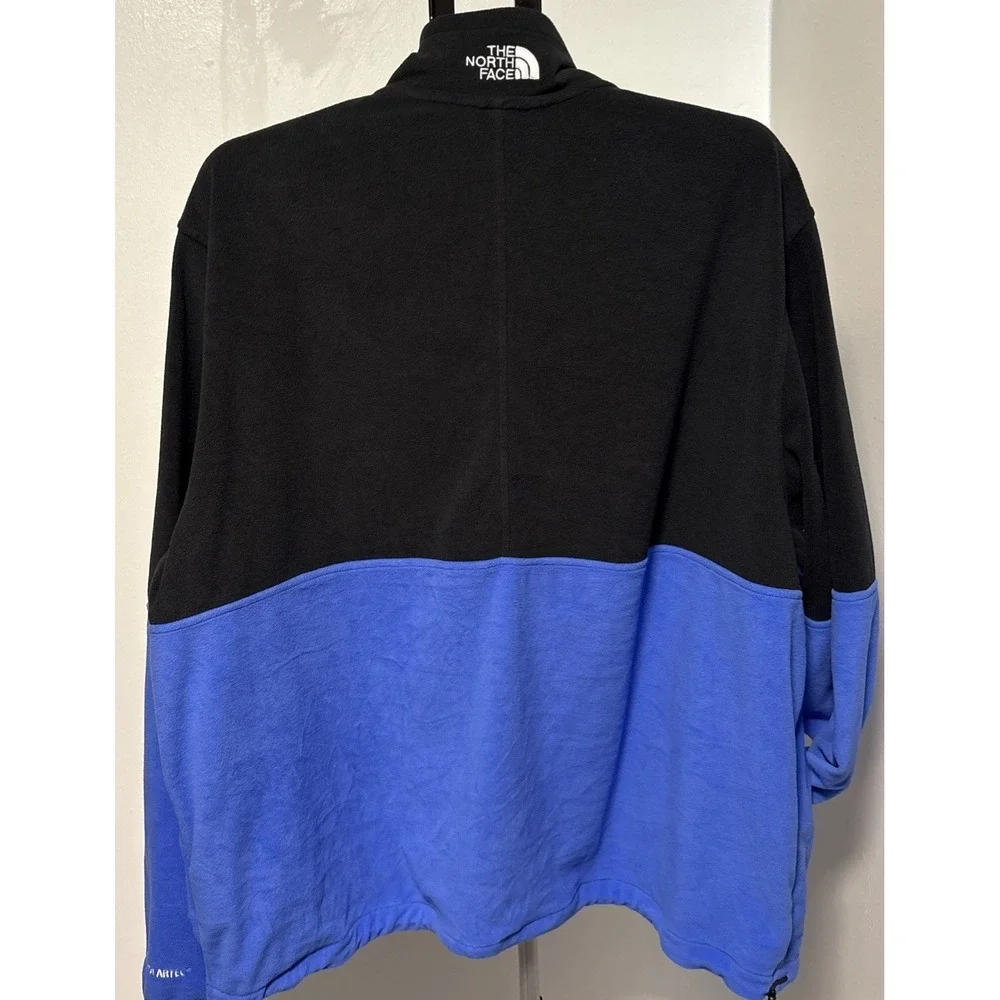 The North Face Men's Polartec 1/2 Zip Pullover Light Blue/Black-XXL